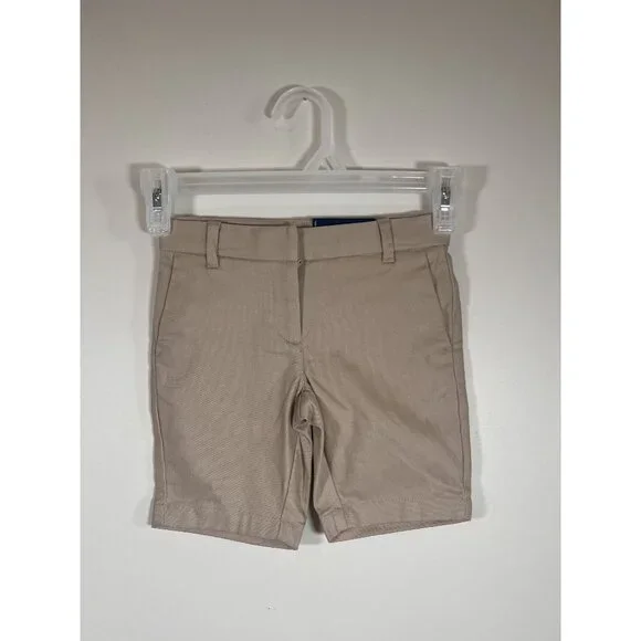 New Izod Approved Schoolwear Girls Khaki Uniform Shorts - Size 4 Regular - Picture 1 of 3